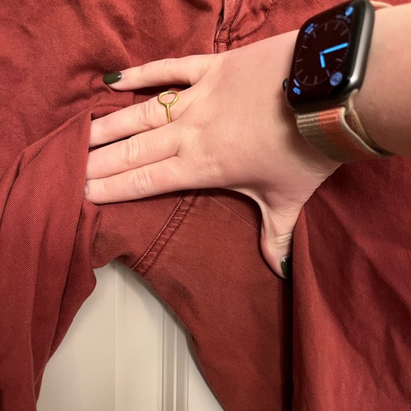 Woolrich HLP01165 Red Cotton Pants Size 14 - Picture 7 of 12